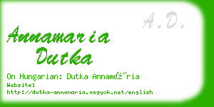 annamaria dutka business card